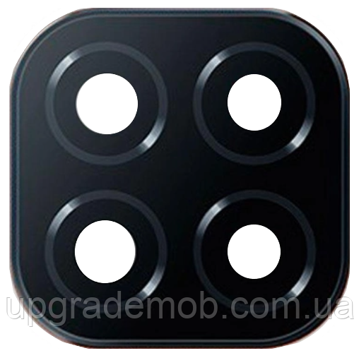 Скло камери Xiaomi Redmi 9C NFC з рамкою чорного кольору, фото 1