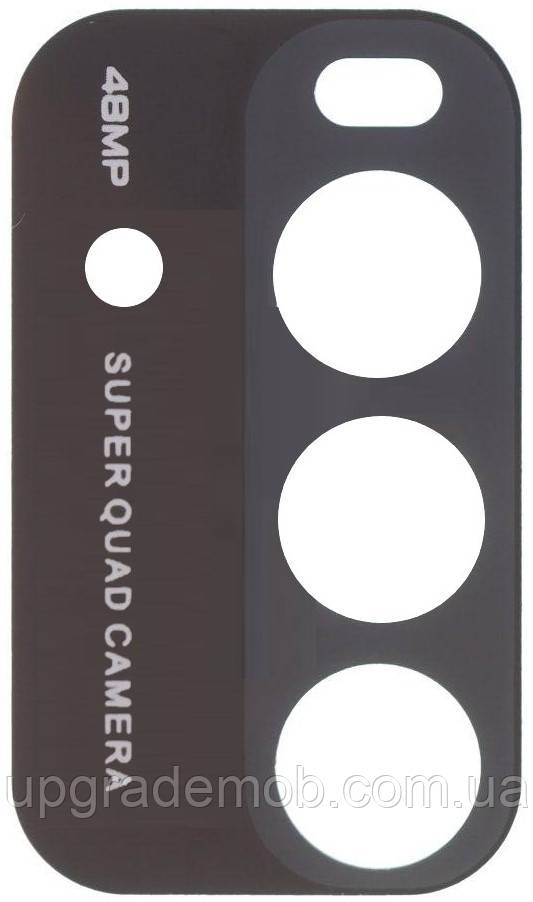 Скло камери Xiaomi Redmi 9T без рамки велике чорне Carbon Gray, фото 1