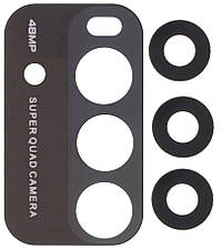 Скло камери Xiaomi Redmi 9T без рамки чорне Carbon Gray комплект 4