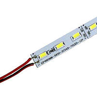 Свiтлодiодна лiнiйка 24V, SMD5630, 72 шт/м, 24W, 6500K, 12В, IP20 бiлий зi скотчем