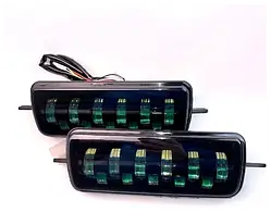 Світлодіодні підфарниці 11 лінз Нива 2121-21214 110 ват з ДХО і білим Жовтий