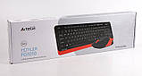 A4Tech Fstyler FG1010, комплект бездротовий клавіатура з мишою, чорний+помаранчевий колір, фото 5