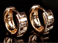 Серьги классические, маленькое кольцо, английский замок 000038