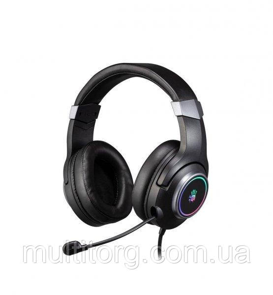 Гарнітура ігрова Bloody G350 (Black) з мікрофоном, Hi Fi, 7.1 віртуальний звук, RGB підсвічування, USB