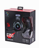 Гарнітура ігрова Bloody G350 (Black) з мікрофоном, Hi Fi, 7.1 віртуальний звук, RGB підсвічування, USB, фото 7