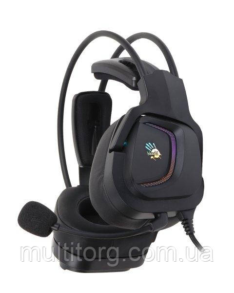 Гарнітура ігрова Bloody G575 (Black) з мікрофоном, Hi Fi, 7.1 віртуальний звук, RGB підсвічування, USB