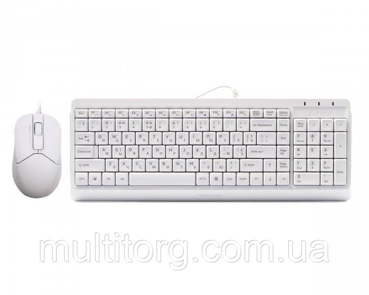 A4Tech Fstyler F1512 , комплект дротовий клавіатура з мишою, USB, білий колір