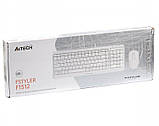 A4Tech Fstyler F1512 , комплект дротовий клавіатура з мишою, USB, білий колір, фото 5