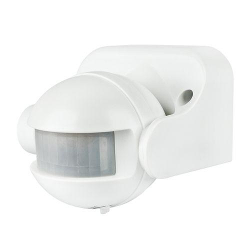 Інфрачервоний датчик руху 1200Вт, 5А, 180°, настінний, білий