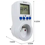 Розетка таймер увімкнення-вимкнення приладу Izoxis 19923 Польща, фото 2