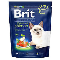 Brit Premium by Nature Cat Sterilized с лососем сухой корм для стерилизованных котов 300 г