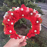 Вінок український Венок патриотический Ободок України червоний обруч для волосся 650 грн, фото 4