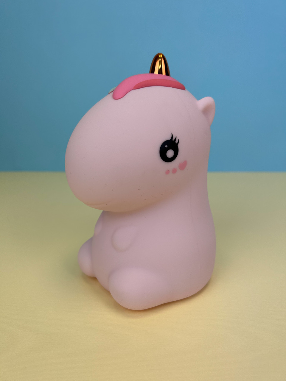 Дитячий силіконовий нічник світильник у вигляді єдинорога Lovely Horse LJC-132, рожевий