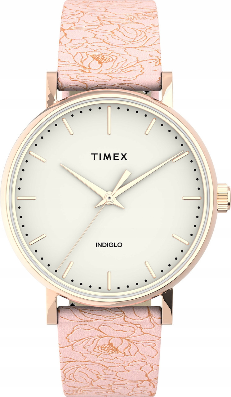 Жіночий годинник Timex TW2U40500 з рожевим ремінцем