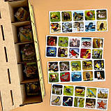 Дерев'яна розвиваюча гра сортер Види тварин комодик Дерев'яний сортер ПСФ110, фото 2