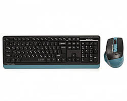 Комплект бездротовий клавіатура з мишою A4Tech Fstyler FGS1035Q (Navy Blue), чорно-синій, USB