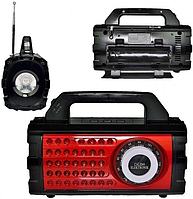 Акумуляторний радіоприймач з ліхтарем Everton RT-824 USB/ Портативний FM радіо,KM