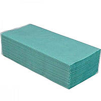 Полотенца бумажные BUROCLEAN V макулатурные зеленые (200 шт) 628438