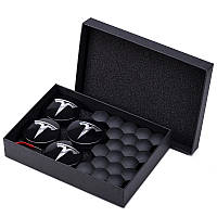 Комплект колпачків на колесні болти і заглушки в диски Tesla тип1