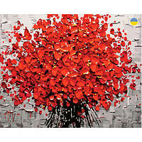 Картина по номерах "Букет червоних квітів" 40x50 см [tsi233884-ТСІ]