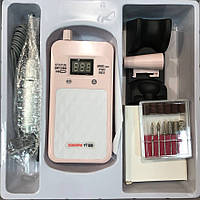Фреза для снятия гель лака Nail Drill YT-928 розовый | Фрезер бытовой маникюрный | Фрезер XC-709 с насадками