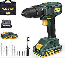 Безщіточний аккумуляторний дрель-шуруповерт + 2 аку. ALEAPOW 18v. (15500 )