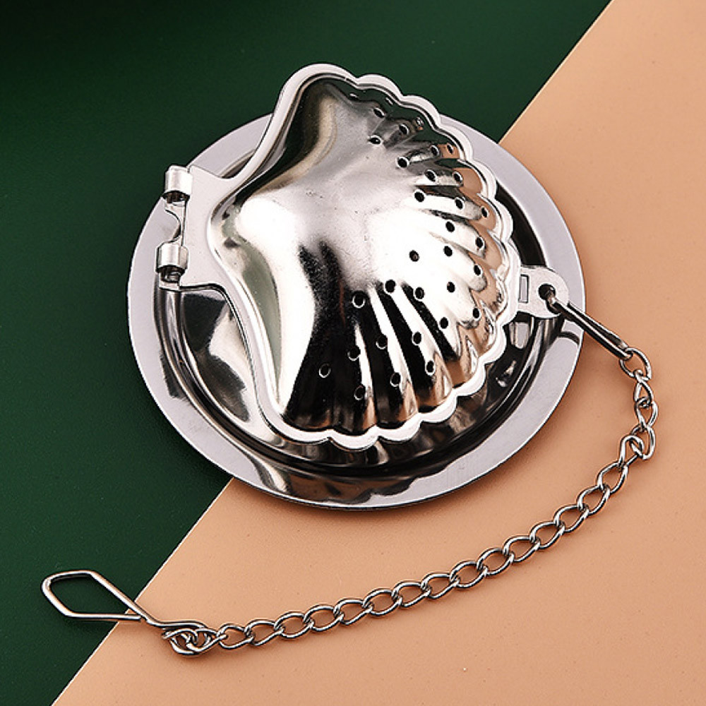 Ситечко для заварювання чаю з підставкою "Мушля", 5x4x3см