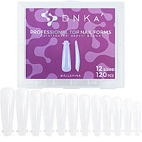 Верхні форми для нарощування нігтів DNKa Top Nail Forms Ballerina — балерина, 120 шт.