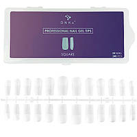 Гелевые типсы для наращивания DNKa Nail Gel Tips Square - квадрат, 240 шт.