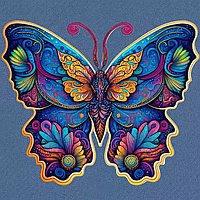 Картина для рисования Антистресс Яркая бабочка 30х30 см. Набор для росписи