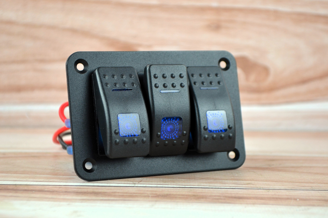 Блок переключателей 3 клавиши, с подсветкой клавиш (10см*6.5см ...