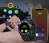 Жіночий смарт годинник з bluetooth чорне круглі Smart Watch з дзвінком Жіночий розумний годинник з прийомом дзвінків Kospet S1