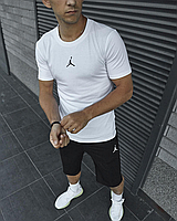 Футболка Jordan белая,мужская футболка,спортивная футболка,футболка с принтом, однотонная футболка,