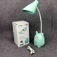 Настольная лампа TaigeXin LED TGX 792, Настольная лампа на гибкой ножке, лампа сенсорная. UE-603 Цвет: зеленый