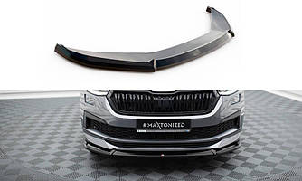 Сплітер Skoda Kodiaq Sportline (21-23) тюнінг обвіс губа спідниця елерон (V1)