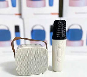 Портативная колонка оснащена бездротовим караоке мікрофоном з Bluetooth K1