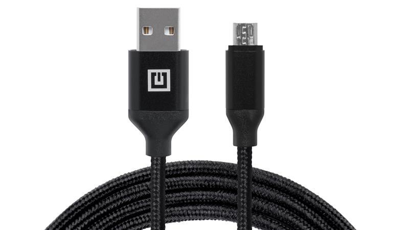 Кабель REAL-EL Premium Fabric USB-microUSB 2.4A 2m Black (EL123500048)