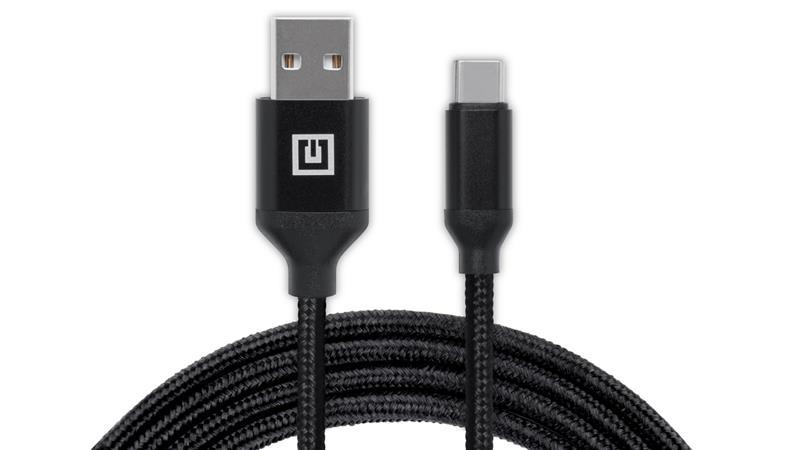Кабель REAL-EL Premium Fabric USB-Type-C 2m 3A Black (EL123500047)