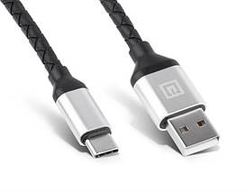 Кабель REAL-EL Premium Leather USB-Type-C 1m 3A Black (EL123500049), фото 5