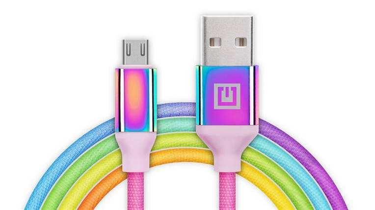 Кабель REAL-EL Premium Rainbow USB-microUSB 1m (EL123500052), фото 1