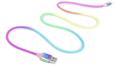Кабель REAL-EL Premium Rainbow USB-microUSB 1m (EL123500052), фото 3