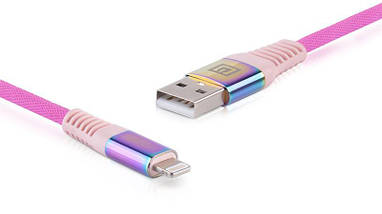 Кабель REAL-EL Rainbow USB-Lightning 1m 2.4A (EL123500051), фото 4