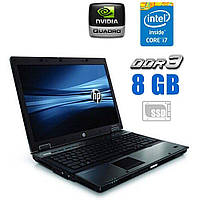 Ноутбук HP EliteBook 8740w/ 17" 1680x1050/ i7-620M/ 8GB RAM/ 480GB SSD NEW/ Quadro FX 2800M 1GB/ АКБ 0%