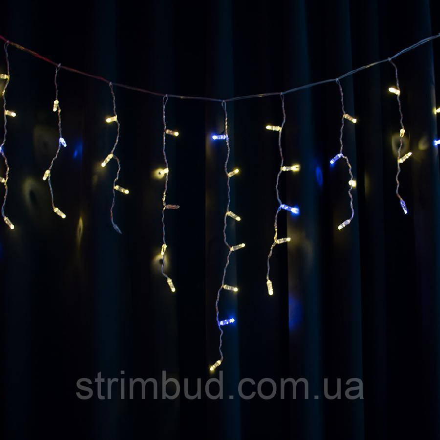 Гірлянда вулична STARLIGHT бахрома теплий/білий Flash 75LED IP44 прозорий 2x0.7м