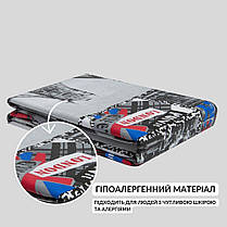 Підковдра 200х220 см бавовна IDEIA бязь в упаковці Лондон натуральна тканина, фото 3