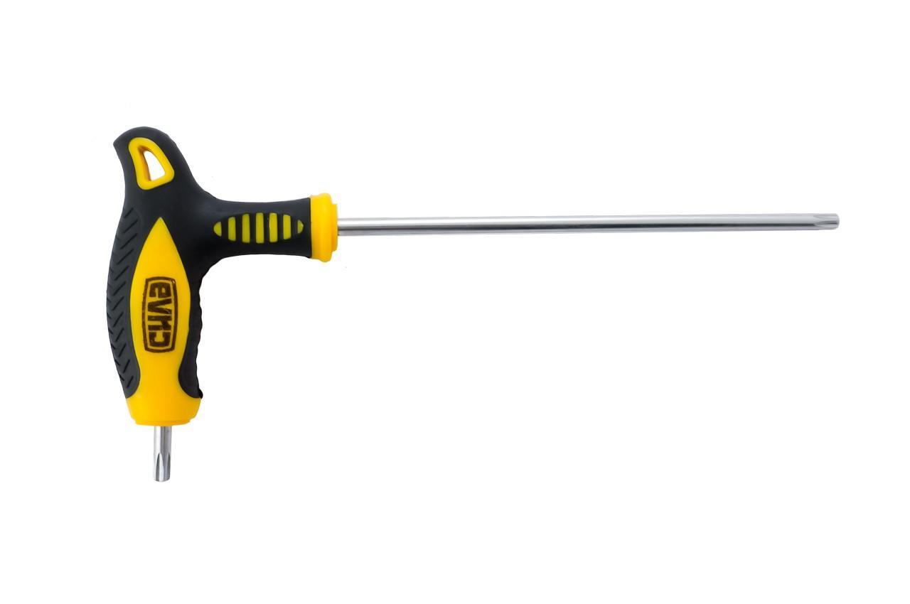 Ключ TORX Т-подібний Т27 95*205мм з погумованою ручкою СІЛА 2025841