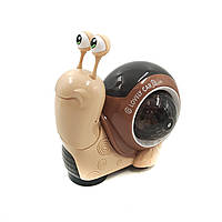 Дитяча іграшка "Равлик" музична з диско підсвічуванням (Коричневий)