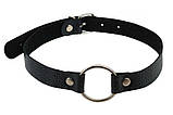Капелюх із металевим кільцем "Leather O-Ring Gag Black" sLash, фото 2
