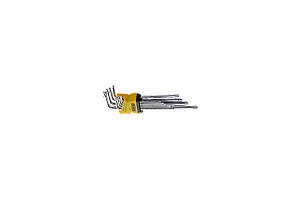 Набір торцевих ключів Torx T10, T15, T20, T25, T27, T30, T40, T45, T50 довгих CrV (9 шт.) СИЛА 2025111