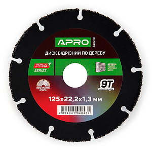 Диск відрізний для дерева з вольфрамовою крихтою 125х1.3х22.2 мм APRO 8300781